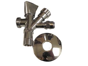 kombiventil til opvaske- og vaskemaskine dobbelt nippel/nippel