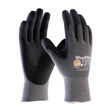 ATG Maxiflex 34-874 Montagehandske til lette opgaver, nylonfor, polyurethan belægning i håndfladen og på fingerspidser, længde 200 til 230 mm