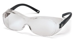 [M-32-ES3510STJ] Letvægt klar H2X Anti-dug OTG sikkerhedsbriller med sorte stænger Ridsefast polycarbonatlinse giver 99% UVA / B / C-beskyttelse. Passer over briller op til 151 mm x 49 mm