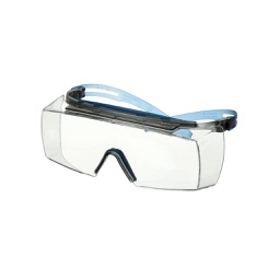 [M-35-SF3701XSGAF-BLU-EU] 3M™ SecureFit™ 3700 Overbrille, blå brillestang, tætningskant, Scotchgard™ anti-dug (K&amp;N), klar linse, SF3701XSGAF-BLU-EU